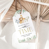 サファリ動物,ジャングル,ワイルドワン,最初の誕生日 ギフトタグ