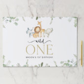 サファリ動物，ジャングル，ワイルドワン，最初の誕生日 ペーパーパッド (インサイチュ)