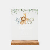 サファリ動物，ジャングル，野生動物，モモザバー アクリルサイン (正面)