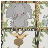 サファリ動物 ファブリック (クローズアップ)