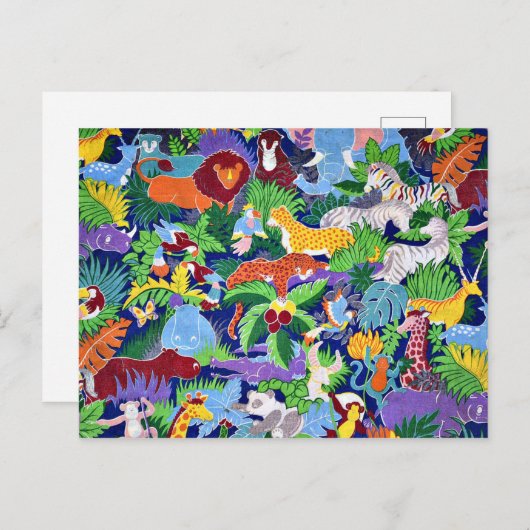 サファリ動物 ポストカード (正面/裏面)