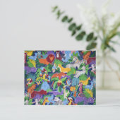 サファリ動物 ポストカード (スタンド正面)