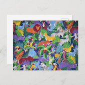 サファリ動物 ポストカード (正面/裏面)