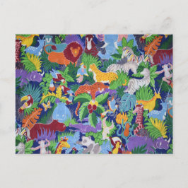 サファリ動物 ポストカード