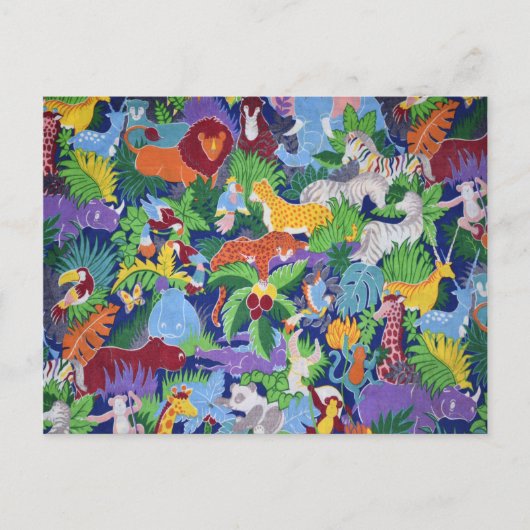 サファリ動物 ポストカード (正面)