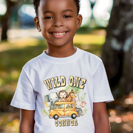 サファリ動物 少年 誕生日 おめでとう Tシャツ