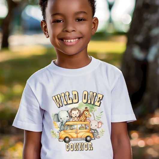 サファリ動物 少年 誕生日 おめでとう Tシャツ