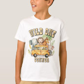 サファリ動物 少年 誕生日 おめでとう Tシャツ (正面)