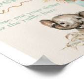 サファリ動物Boho Oh男の子ベビーシャワーオムツ ポスター (角)