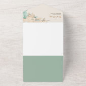 サファリ動物Boho Oh Boyベビーシャワー オールインワン招待状 (外側)