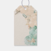 サファリ動物Boho Oh Boyベビーシャワー ギフトタグ (裏面)