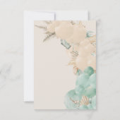 サファリ動物Boho Oh Boyベビーシャワー サンキューカード (裏面)