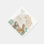 サファリ動物Boho Oh Boyベビーシャワー スタンダードカクテルナプキン (角)