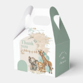 サファリ動物Boho Oh Boyベビーシャワー フェイバーボックス (裏面サイド)