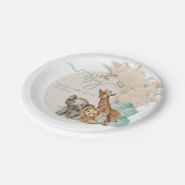 サファリ動物Boho Oh Boyベビーシャワー ペーパープレート (アングル)