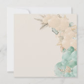 サファリ動物Boho Oh Boyベビーシャワー 招待状 (裏面)