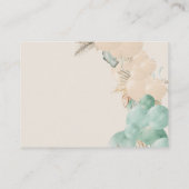 サファリ動物Boho Oh Boy Baby Showers本 エンクロージャーカード (裏面)