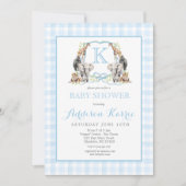 サファリ名門私立校風のークレストベビーシャワー招待状 招待状 (正面)