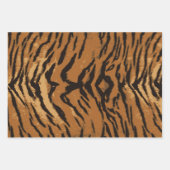 サファリ品揃えブラックとブラウン ラッピングペーパーシート (正面)