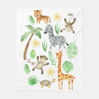 サファリ子供へ動物。 フリースブランケット