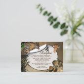 サファリ屋外ウェディングレセプションカード エンクロージャーカード (スタンド正面)