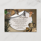 サファリ屋外ウェディングレセプションカード エンクロージャーカード (正面)