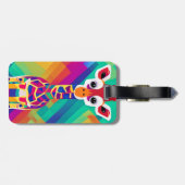 サファリ幾何カラフルベビーキリン ラゲッジタグ (裏面横)