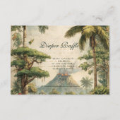 サファリ恐竜ベイビーシャワーディーパーラッフル エンクロージャーカード (正面)