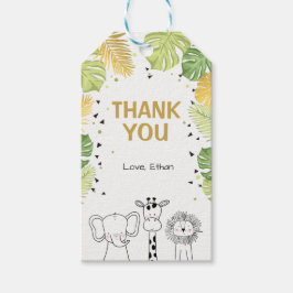 サファリ感謝していお気に入りギフトラベルジャングル動物動物 ギフトタグ