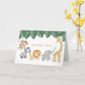 サファリ感謝していブ動物 カード (黄色い花)