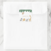 サファリ感謝していブ動物 スクエアシール (バッグ)