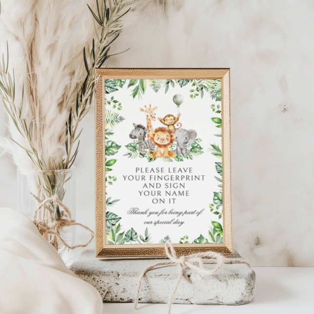 サファリ指紋認証ツリー赤ちゃんシャワーゲーム (クリエイターアップロード済み)