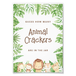 サファリ推測ゲーム赤ちゃんシャワー – 編集可能サイン フォトプリント           