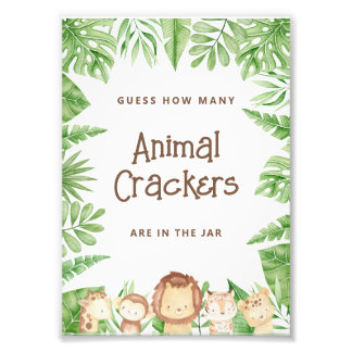 サファリ推測ゲーム赤ちゃんシャワー – 編集可能サイン フォトプリント           