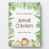 サファリ推測ゲーム赤ちゃんシャワー – TableTopサイン フォトプラーク (正面)