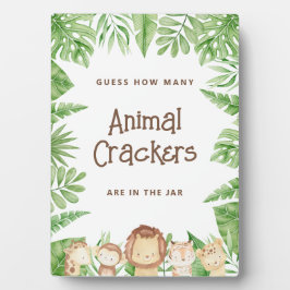 サファリ推測ゲーム赤ちゃんシャワー – TableTopサイン フォトプラーク