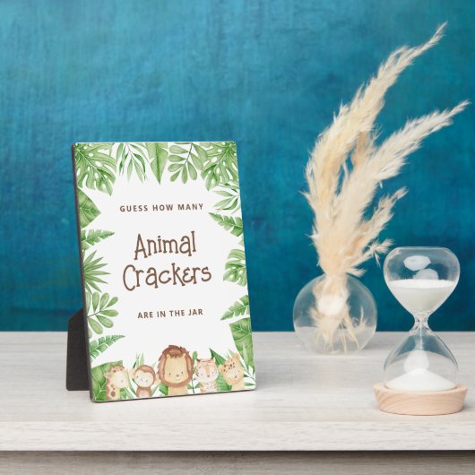 サファリ推測ゲーム赤ちゃんシャワー – TableTopサイン フォトプラーク (側面)