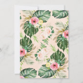 サファリ描動物フローラワイルドワン誕生日 招待状 (裏面)