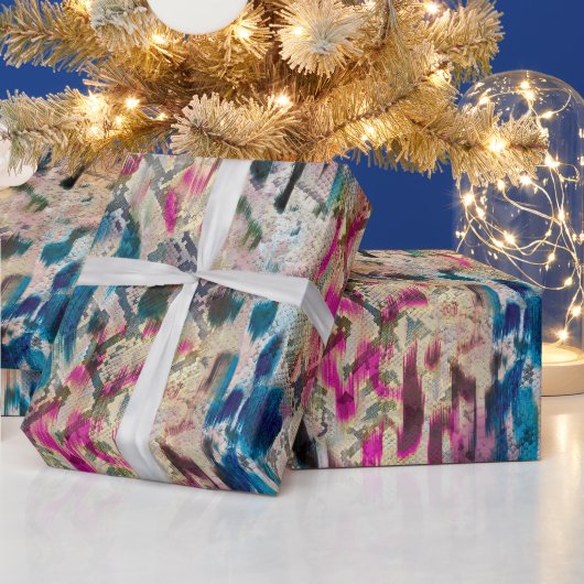 サファリ柄の包装紙 ラッピングペーパー (クリスマス)