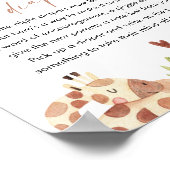 サファリ深夜おむつ赤ちゃんシャワーのサイン ポスター (角)