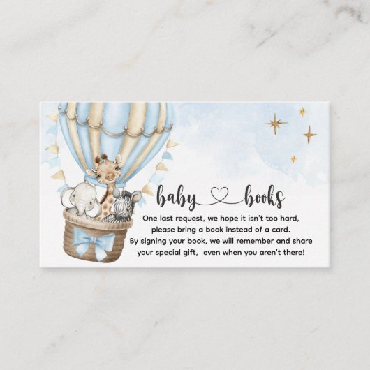 サファリ熱気球ブックリクエスト エンクロージャーカード (正面)