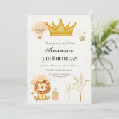 サファリ王室のお祝い | 誕生日招待状 | 招待状 (スタンド正面)