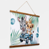 サファリ王室のライドボーイベビーシャワーギフト 吊り下げ型タペストリー (傾斜あり)