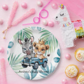 サファリ王室のライドボーイベビーシャワー ペーパープレート (パーティー)