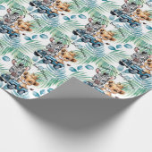 サファリ王室のライドボーイベビーシャワー ラッピングペーパー (角)