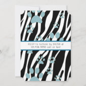 サファリ王室のライドボーイベビーシャワー 招待状 (裏面)