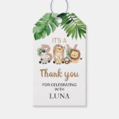 サファリ男の子のシャワーのお気に入りギフトラベル ギフトタグ (正面)