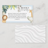 サファリ男の子の赤ちゃんシャワー本ベビー挿入カード エンクロージャーカード (正面/裏面)