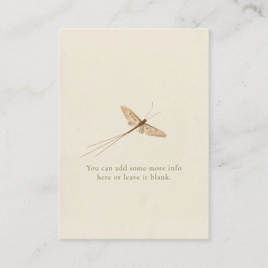 サファリ男女兼用おむつラッフルベビーシャワー エンクロージャーカード (裏面)