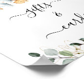 サファリ男女兼用の葉の赤ちゃんシャワー記号 ポスター (角)